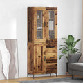 Highboard mit Schubladen 2 pcs Altholz Holzwerkstoff