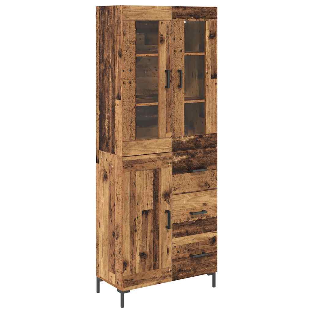 Highboard mit Schubladen 2 pcs Altholz Holzwerkstoff