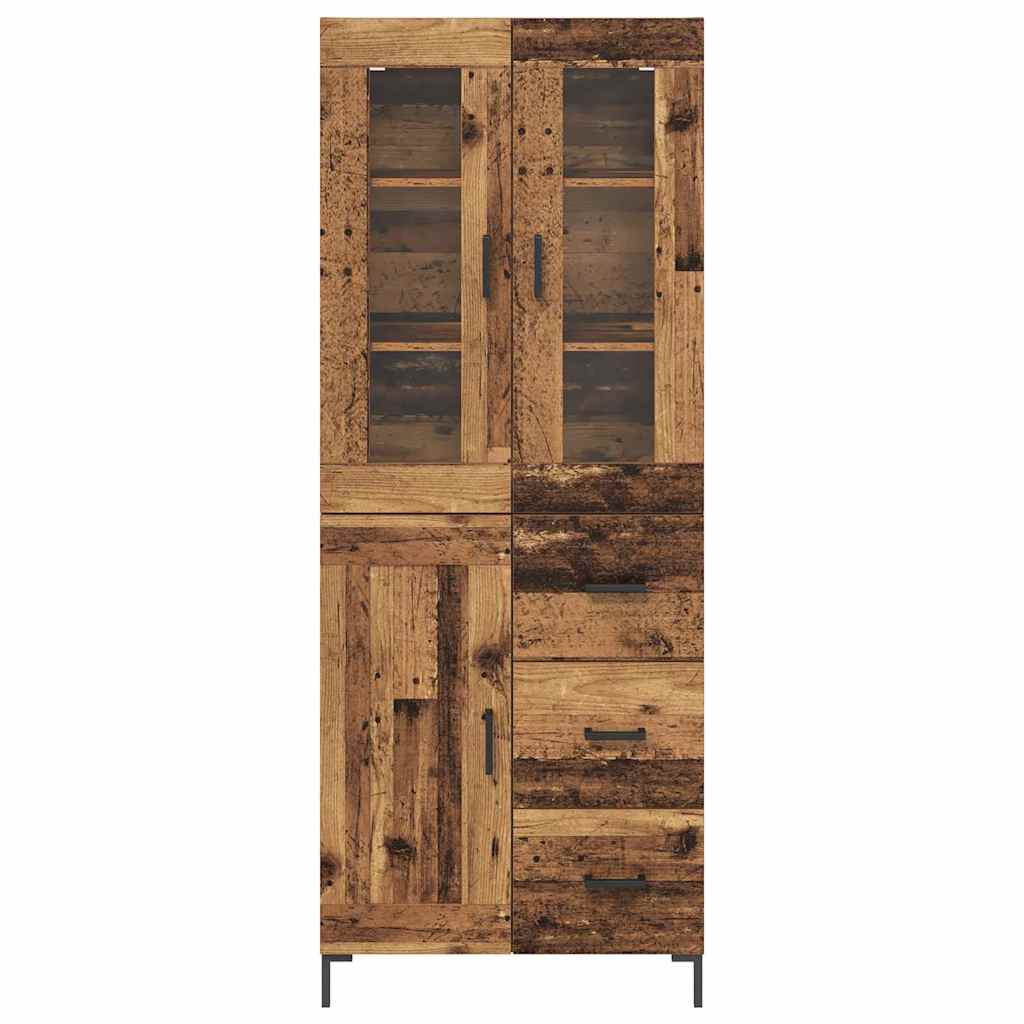 Highboard mit Schubladen 2 pcs Altholz Holzwerkstoff