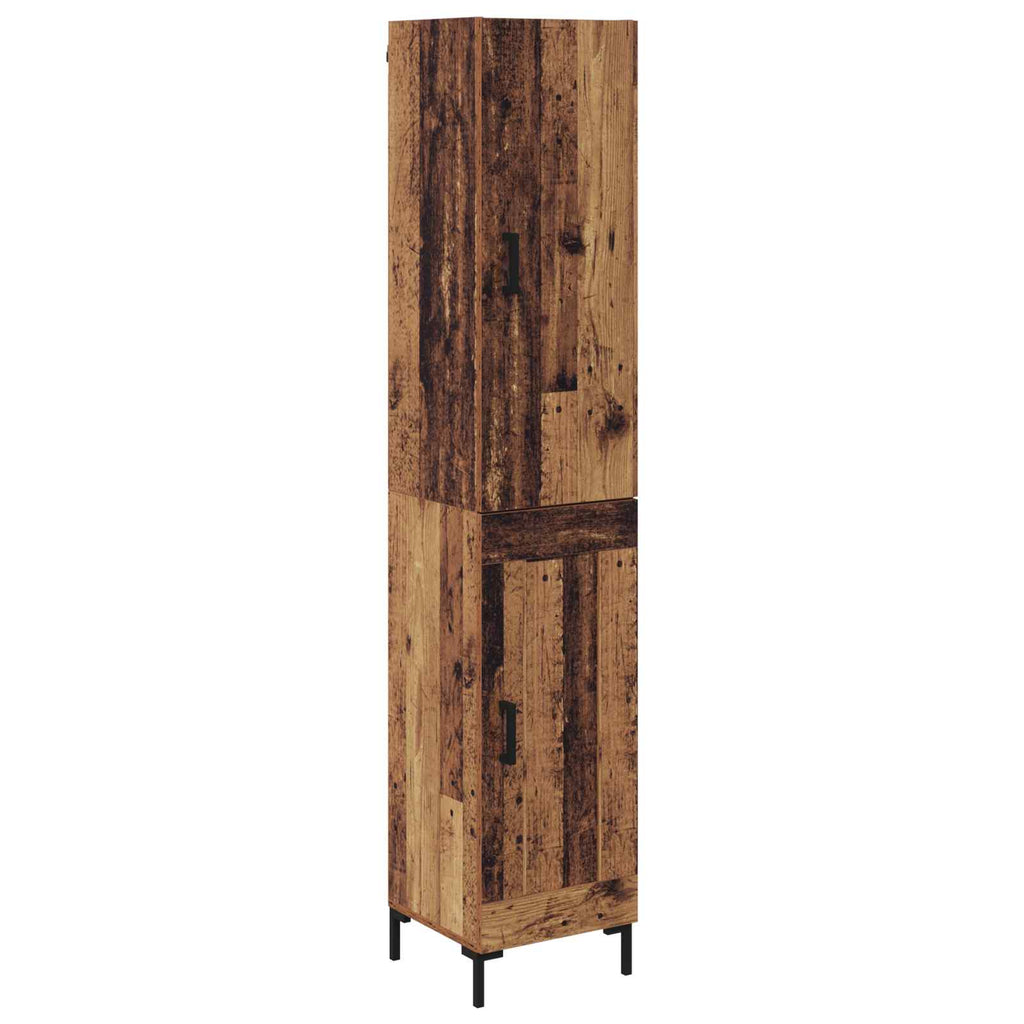 Highboard Altholz 69,5 x 34 x 180 cm Holzwerkstoff