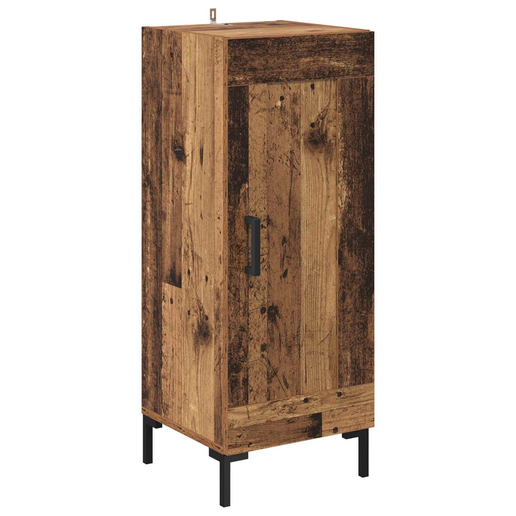 Highboard Altholz 69,5 x 34 x 180 cm Holzwerkstoff
