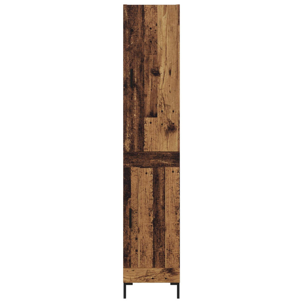 Highboard Altholz 69,5 x 34 x 180 cm Holzwerkstoff