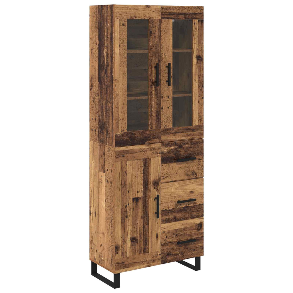 Highboard mit Schubladen 2 pcs Altholz Holzwerkstoff