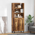 Highboard 2 pcs Altholz Holzwerkstoff