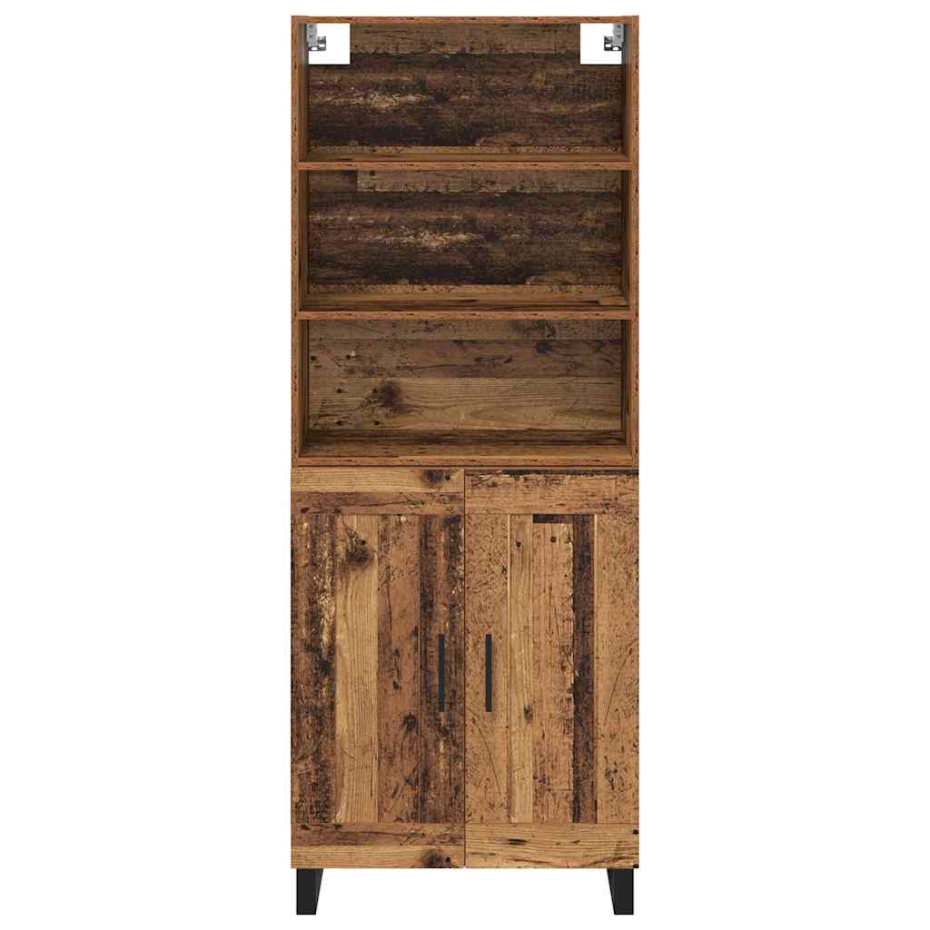 Highboard 2 pcs Altholz Holzwerkstoff