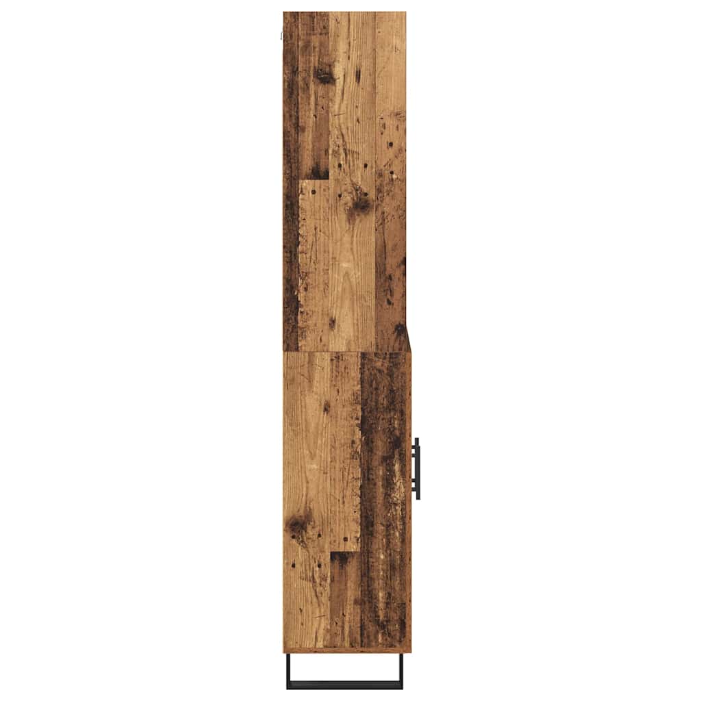 Highboard 2 pcs Altholz Holzwerkstoff