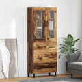 Highboard mit Schubladen 2 pcs Altholz Holzwerkstoff