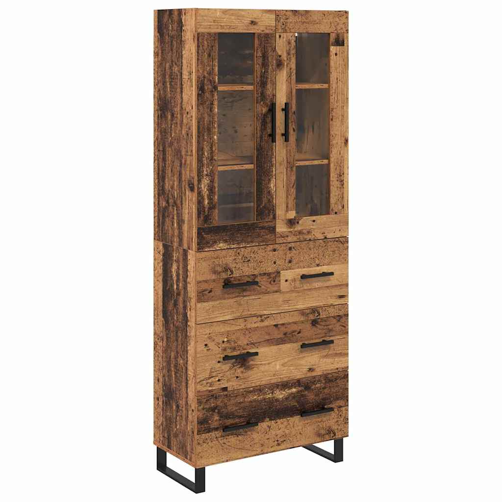 Highboard mit Schubladen 2 pcs Altholz Holzwerkstoff