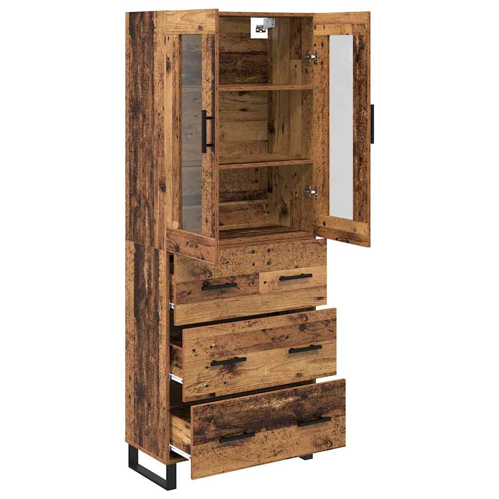 Highboard mit Schubladen 2 pcs Altholz Holzwerkstoff