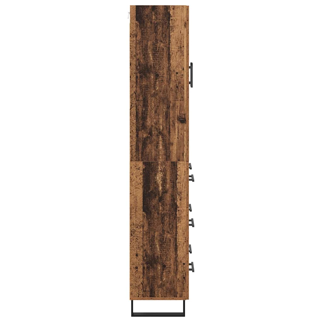 Highboard mit Schubladen 2 pcs Altholz Holzwerkstoff