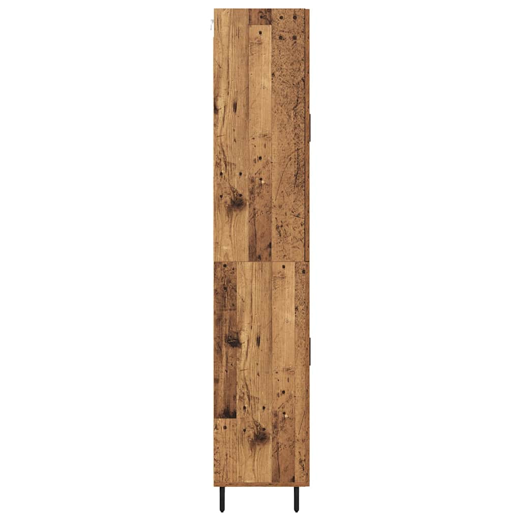 Highboard mit Schubladen 2 pcs Altholz Engineered Wood und Glas