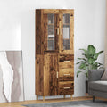 Highboard Altholz 69,5 x 34 x 180 cm Holzwerkstoff