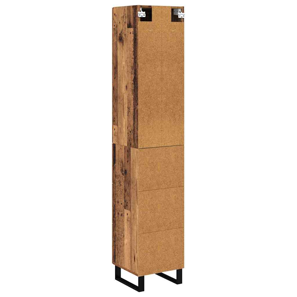 Highboard Altholz 34,5 x 34 x 180 cm Holzwerkstoff