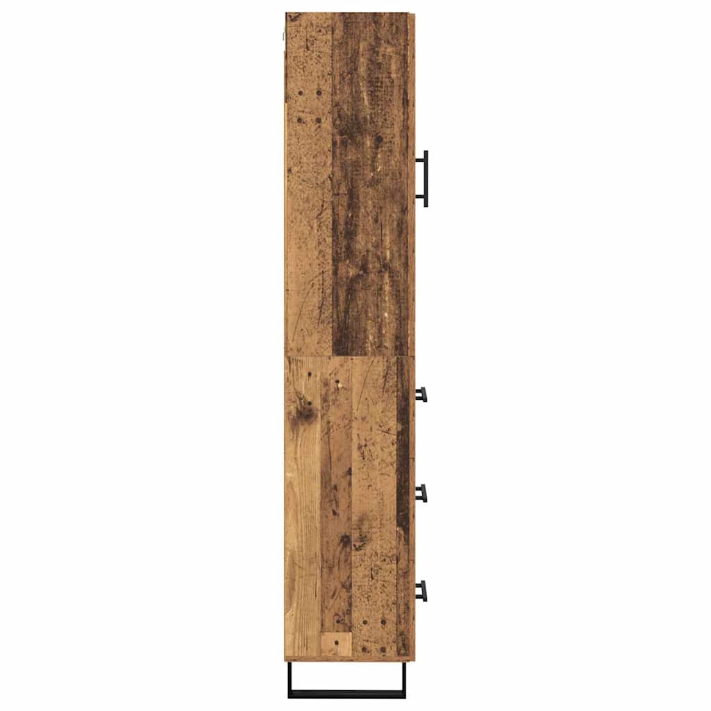 Highboard Altholz 34,5 x 34 x 180 cm Holzwerkstoff