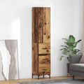 Highboard Altholz 69,5 x 34 x 180 cm Holzwerkstoff