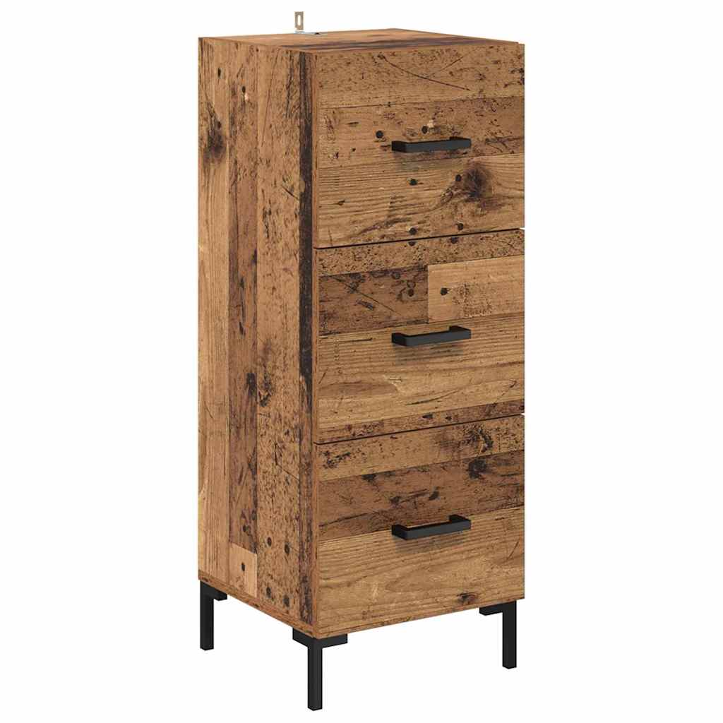 Highboard Altholz 69,5 x 34 x 180 cm Holzwerkstoff