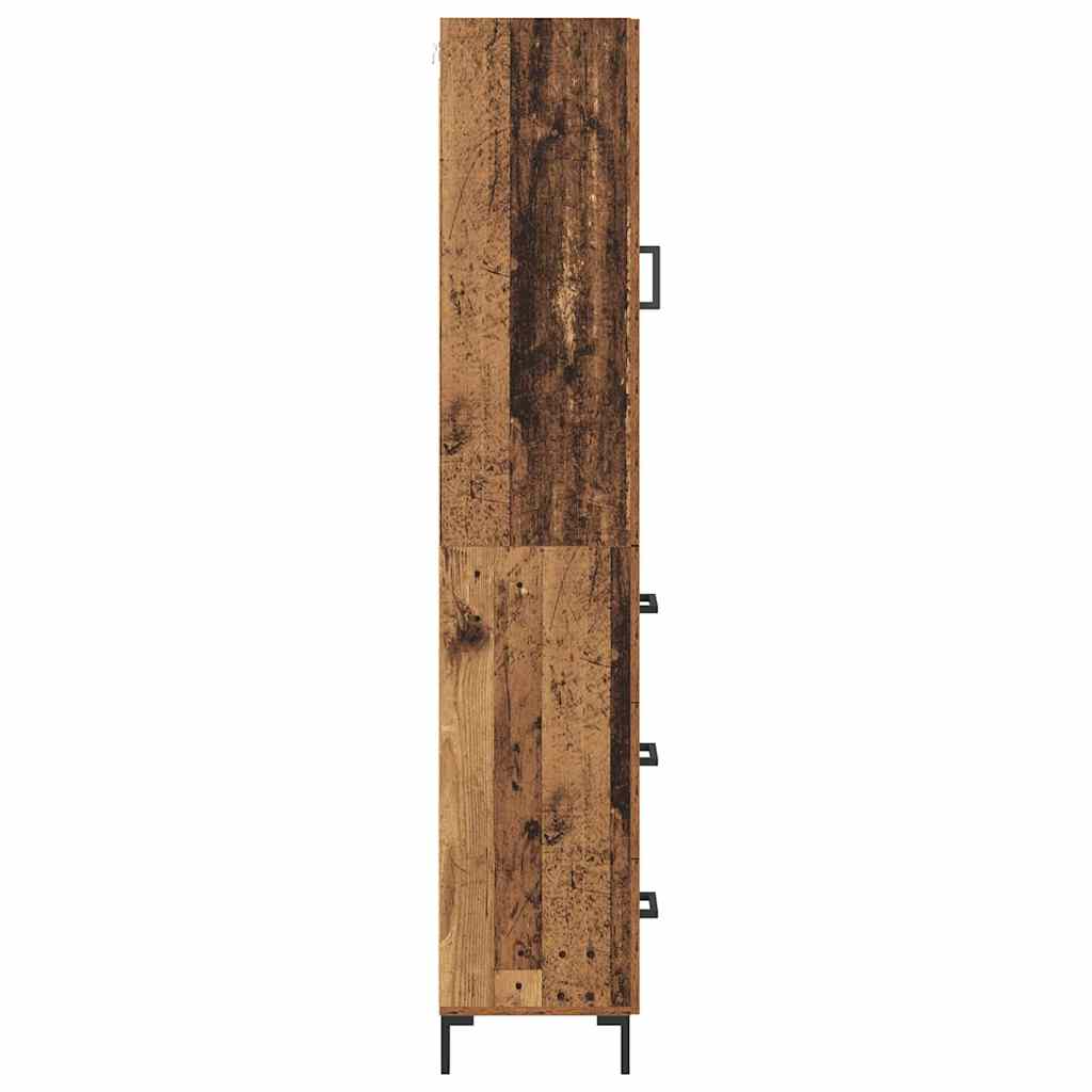 Highboard Altholz 69,5 x 34 x 180 cm Holzwerkstoff
