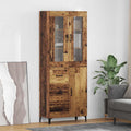 Highboard Wandmontiert Altholz 69,5 x 34 x 180 cm Holzwerkstoff