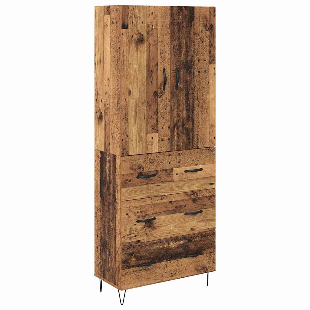 Highboard mit Schubladen 2 pcs Altholz Holzwerkstoff