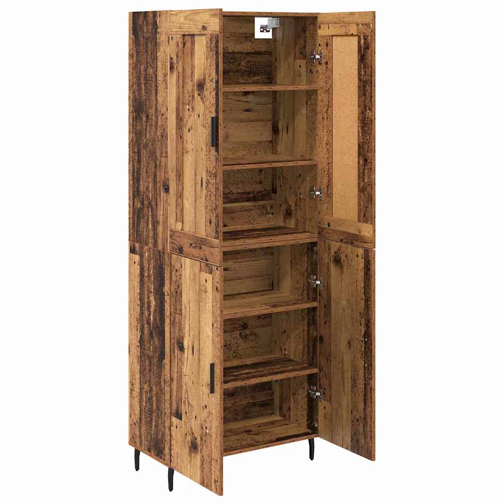 Highboard 2 pcs Altholz Holzwerkstoff