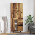 Highboard Wandmontiert Altholz 69,5 x 34 x 180 cm Holzwerkstoff
