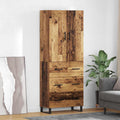 Highboard mit Schubladen 2 pcs Altholz 69,5 x 34 x 180 cm