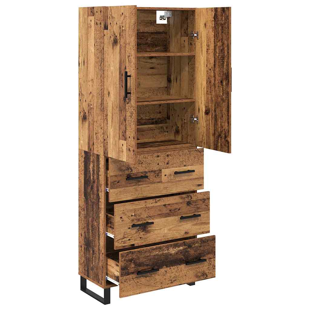 Highboard mit Schubladen 2 pcs Altholz 69,5 x 34 x 180 cm