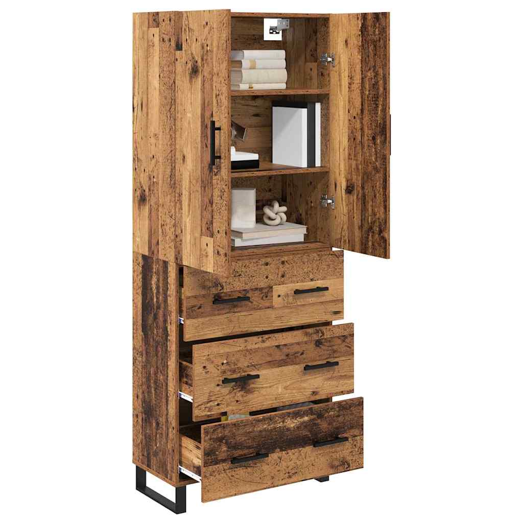 Highboard mit Schubladen 2 pcs Altholz 69,5 x 34 x 180 cm