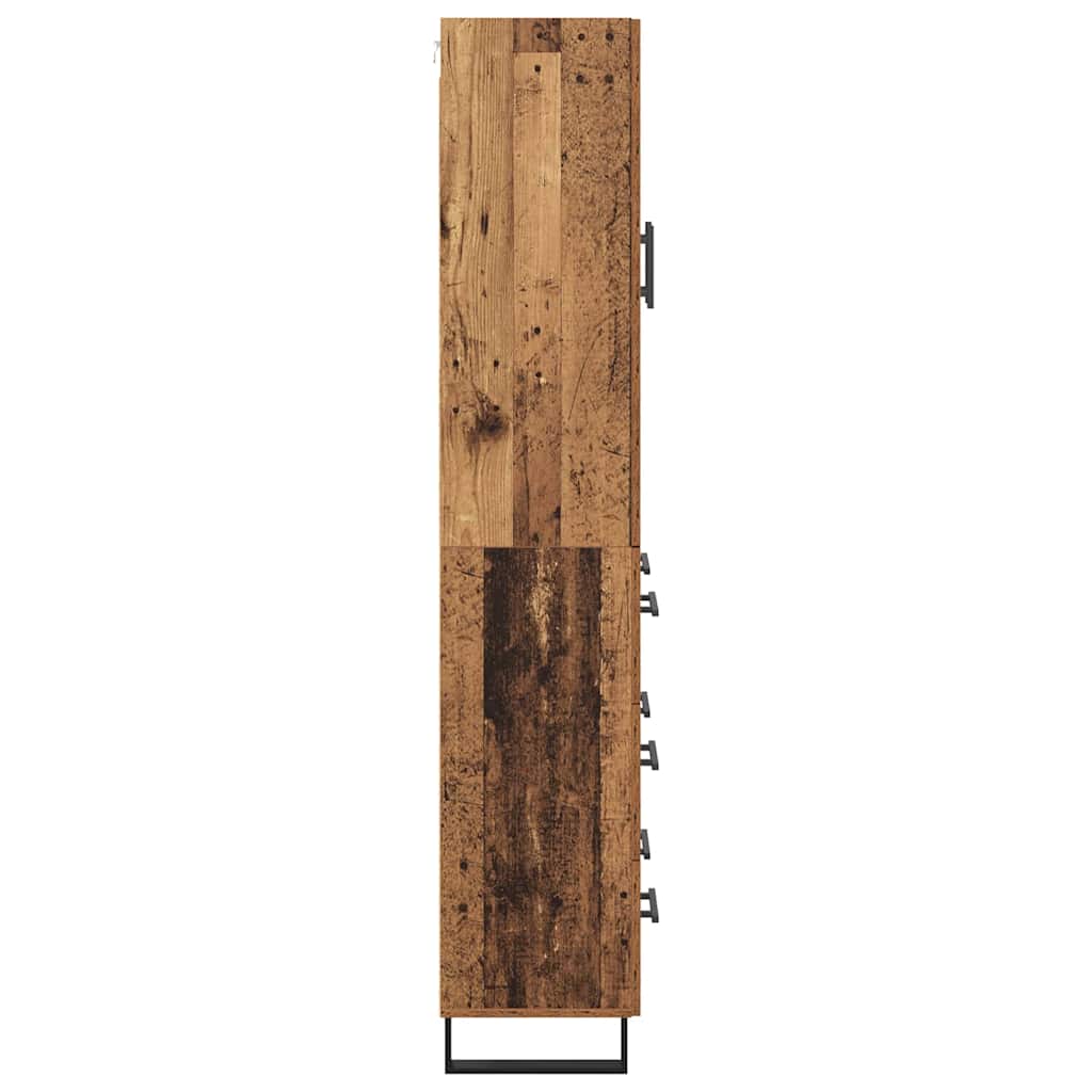 Highboard mit Schubladen 2 pcs Altholz 69,5 x 34 x 180 cm