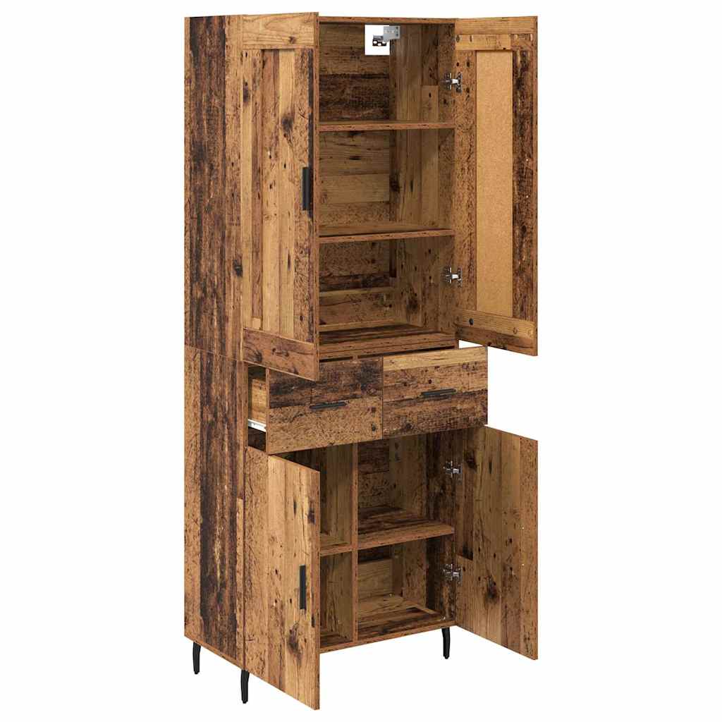 Highboard mit Schubladen 2 pcs Altholz Holzwerkstoff