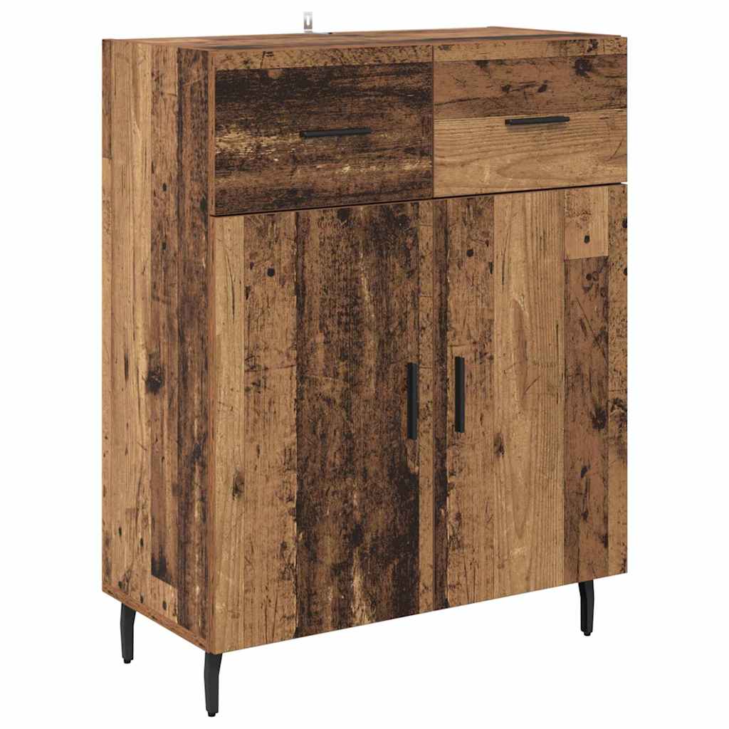 Highboard mit Schubladen 2 pcs Altholz Holzwerkstoff