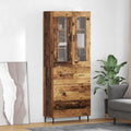 Highboard mit Schubladen 2 pcs Altholz Holzwerkstoff