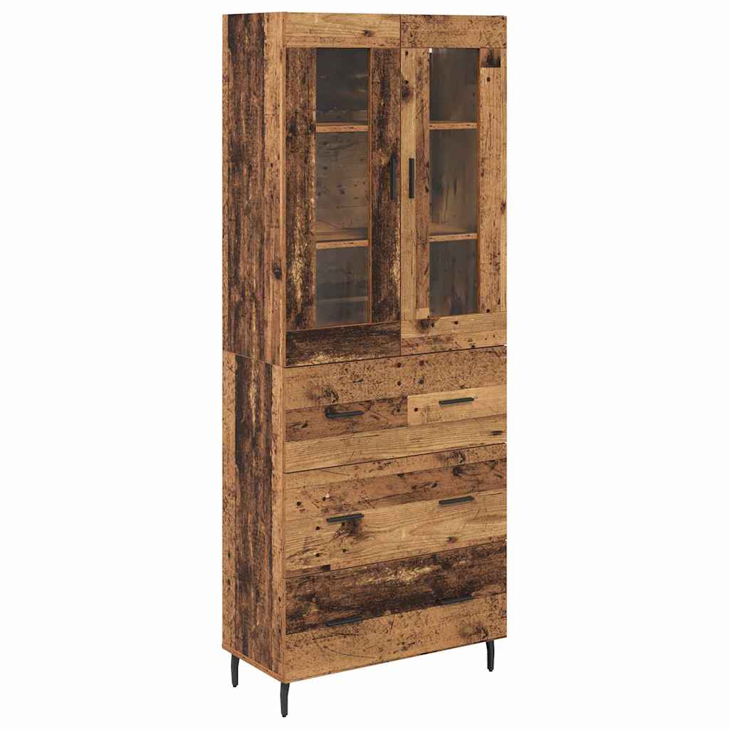 Highboard mit Schubladen 2 pcs Altholz Holzwerkstoff