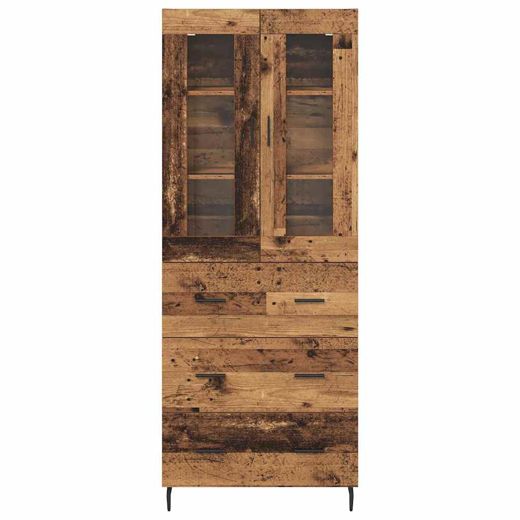 Highboard mit Schubladen 2 pcs Altholz Holzwerkstoff