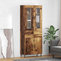 Highboard mit Schubladen 2 pcs Altholz Holzwerkstoff