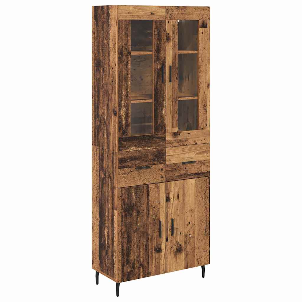 Highboard mit Schubladen 2 pcs Altholz Holzwerkstoff