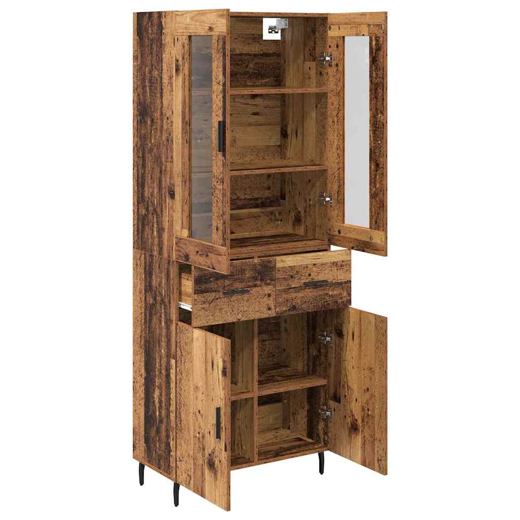 Highboard mit Schubladen 2 pcs Altholz Holzwerkstoff