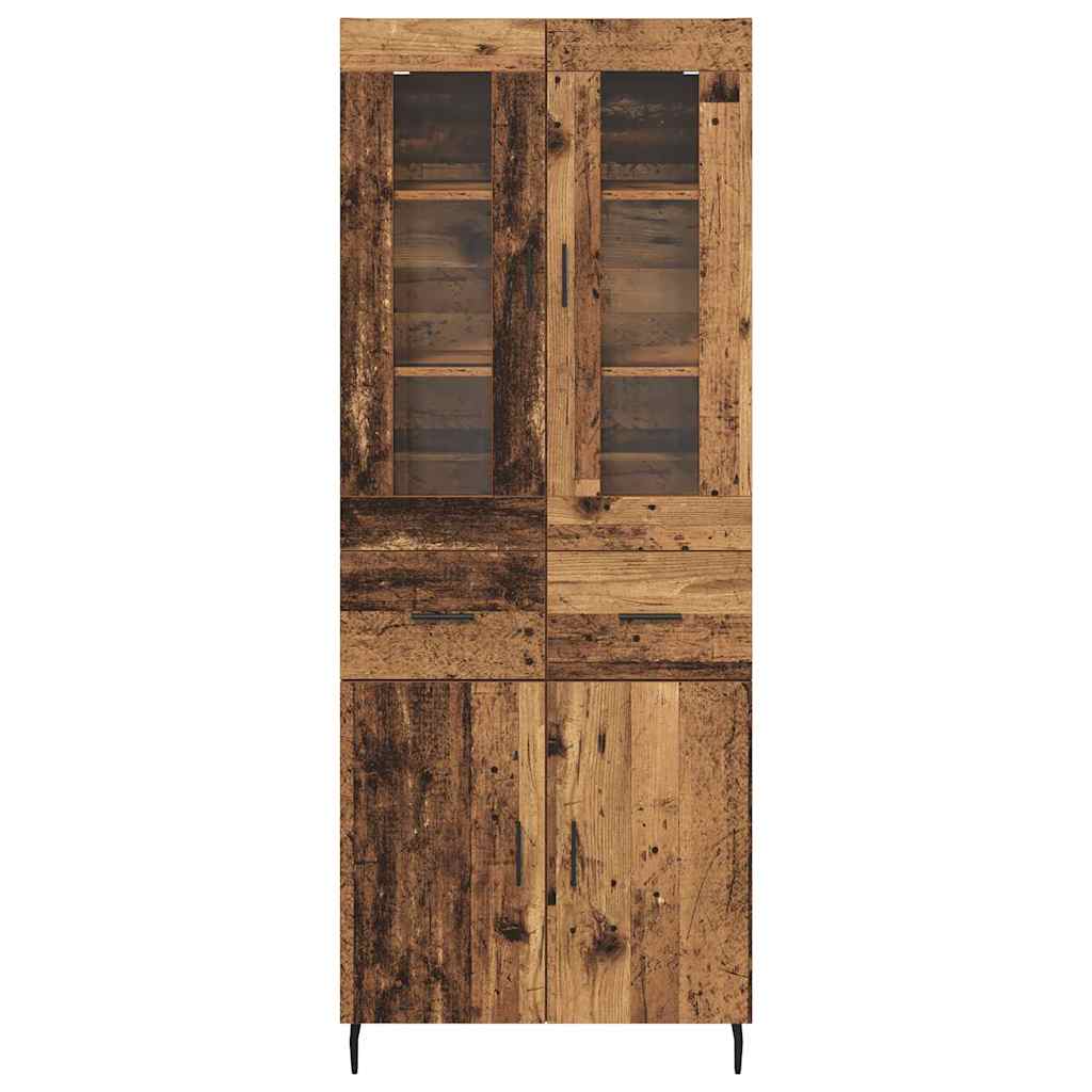 Highboard mit Schubladen 2 pcs Altholz Holzwerkstoff