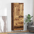 Highboard Altholz 69,5 x 34 x 180 cm Holzwerkstoff