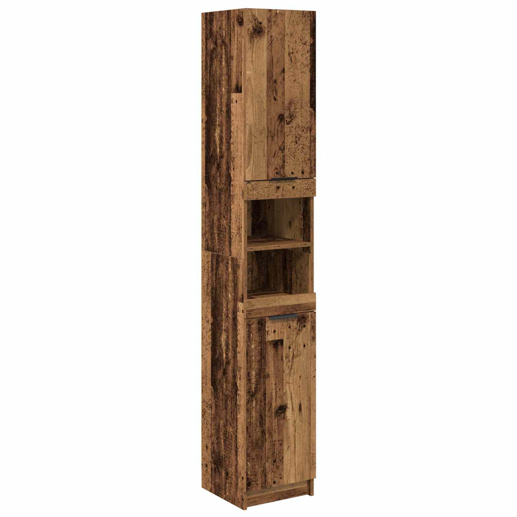 Badezimmermöbel-Set mit Schubladen 4 pcs Altholz Holzwerkstoff