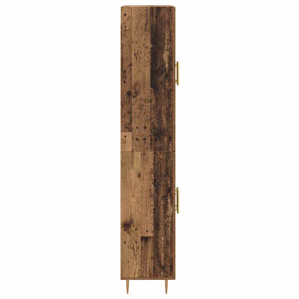 Highboard Wandmontiert Altholz 69,5 x 34 x 180 cm Holzwerkstoff