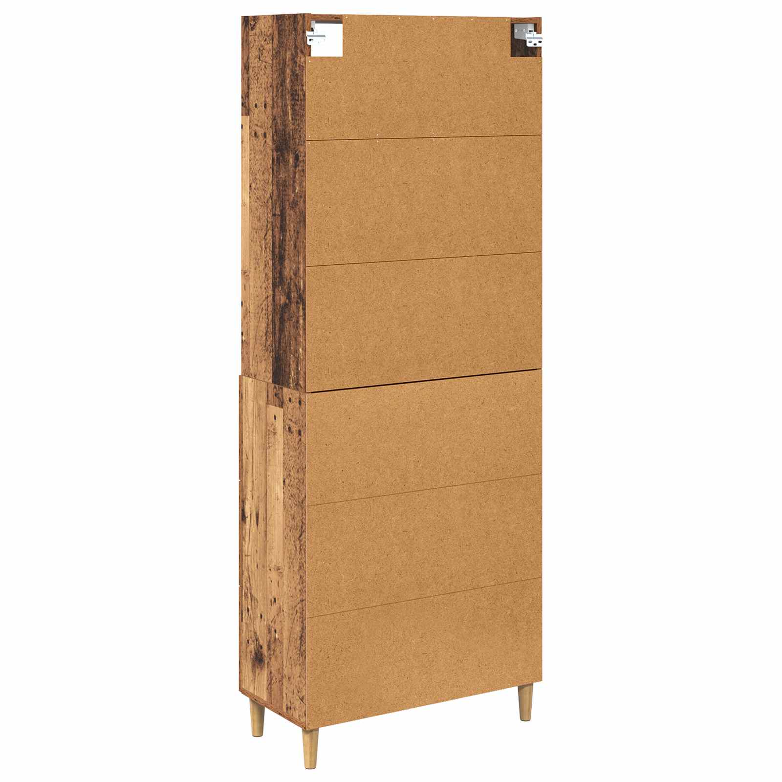 Highboard Altholz 69,5 x 32,5 x 180 cm Holzwerkstoff
