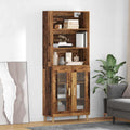 Highboard Altholz 69,5 x 32,5 x 180 cm Holzwerkstoff