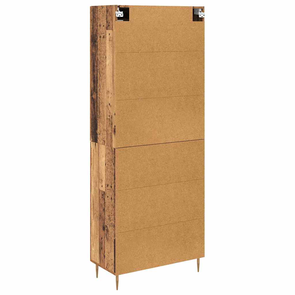 Highboard 2 pcs Altholz Holzwerkstoff