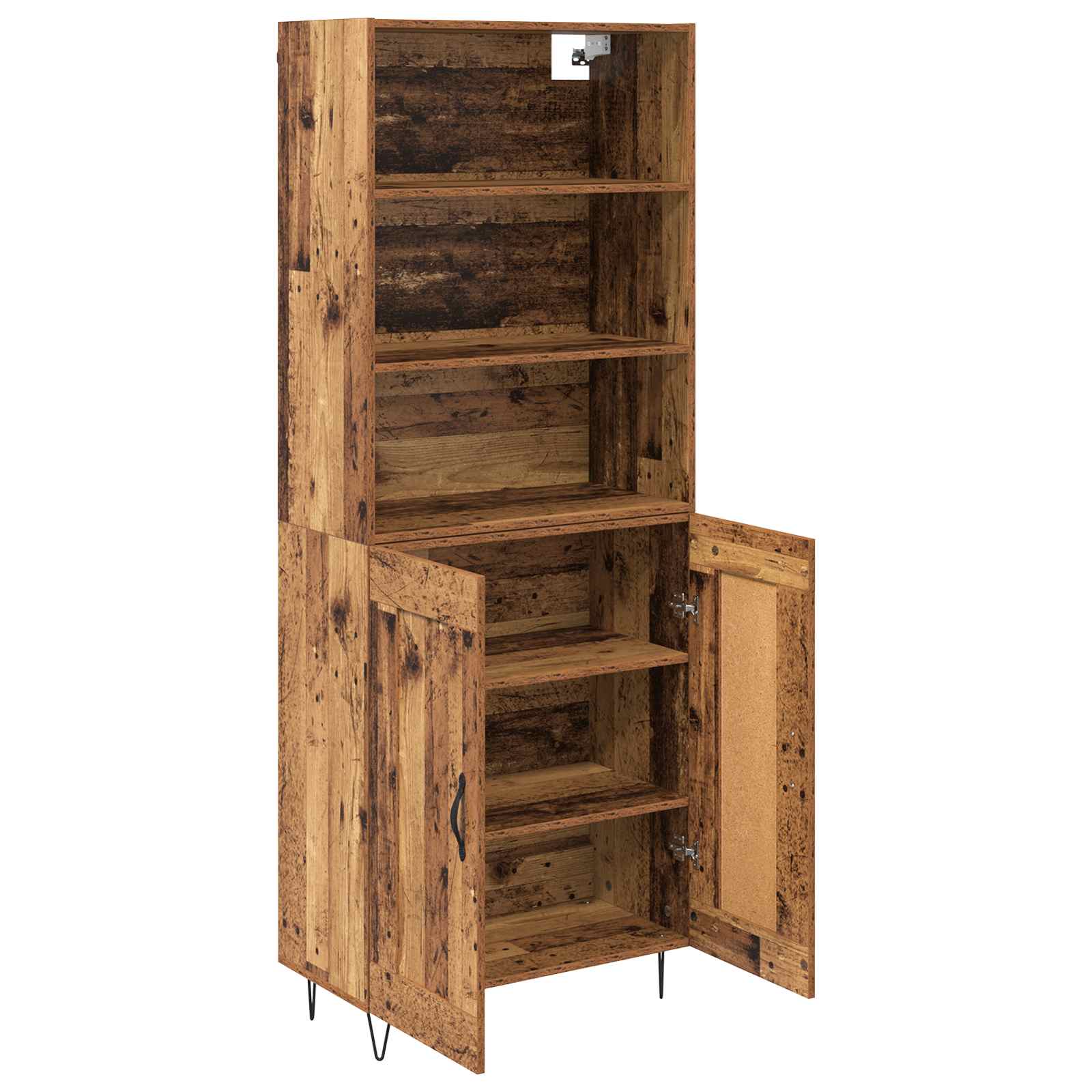 Highboard 2 pcs Altholz Holzwerkstoff