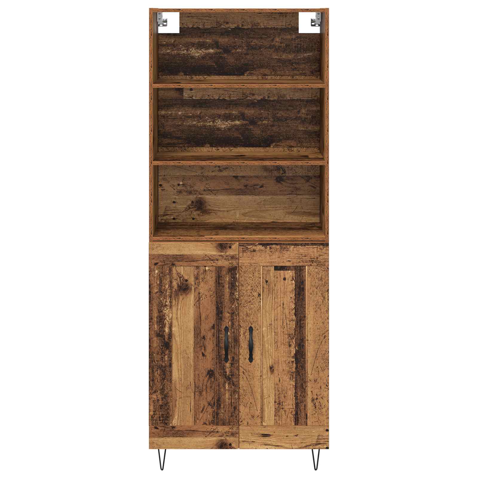 Highboard 2 pcs Altholz Holzwerkstoff