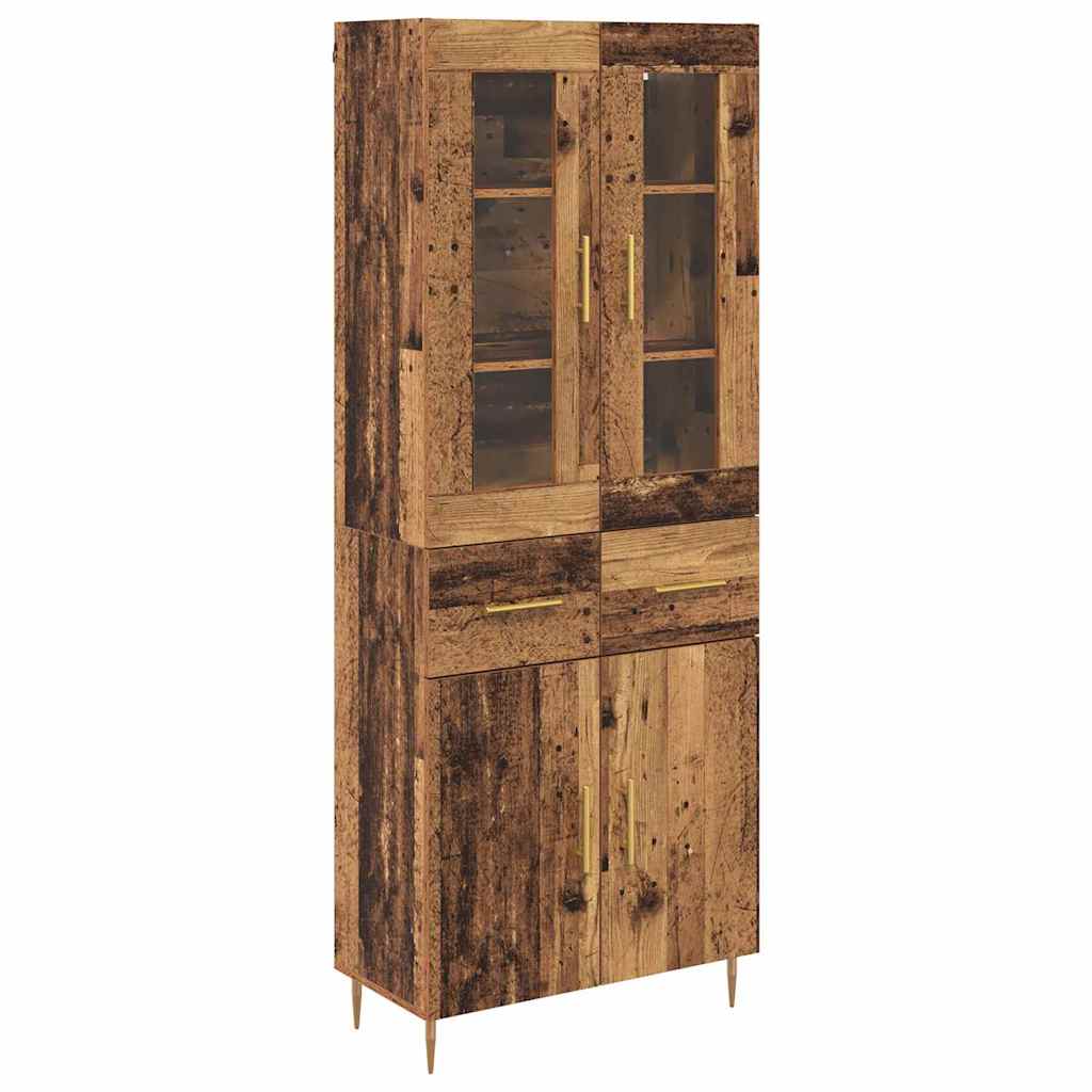 Highboard mit Schubladen 2 pcs Altholz Holzwerkstoff