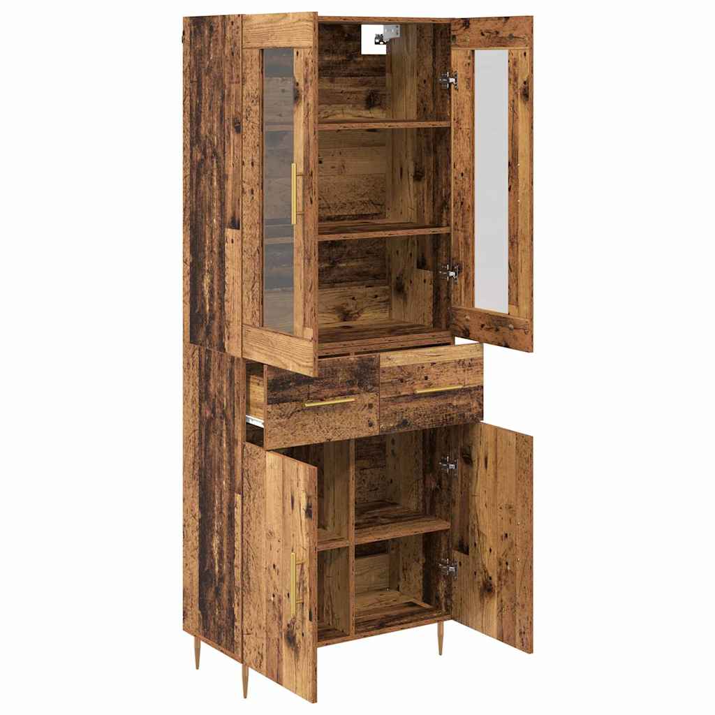 Highboard mit Schubladen 2 pcs Altholz Holzwerkstoff