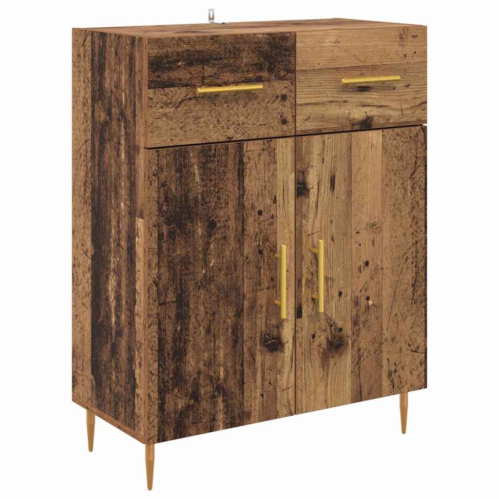 Highboard mit Schubladen 2 pcs Altholz Holzwerkstoff