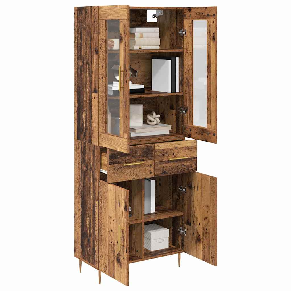 Highboard mit Schubladen 2 pcs Altholz Holzwerkstoff